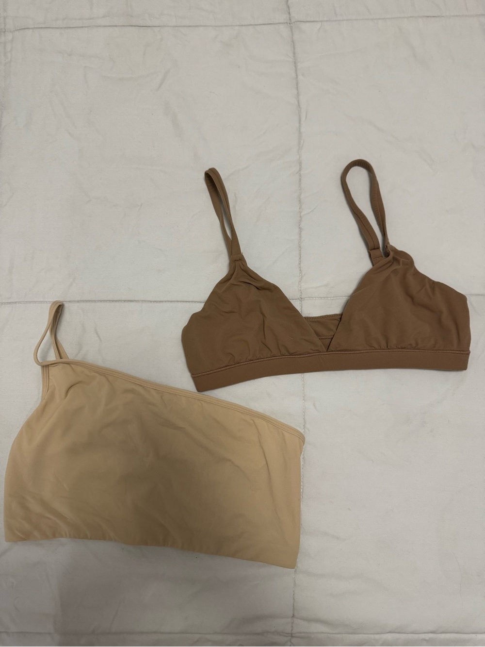 SKIMS Two-Piece Bralette & Bandeau Set - Brown & Nude
